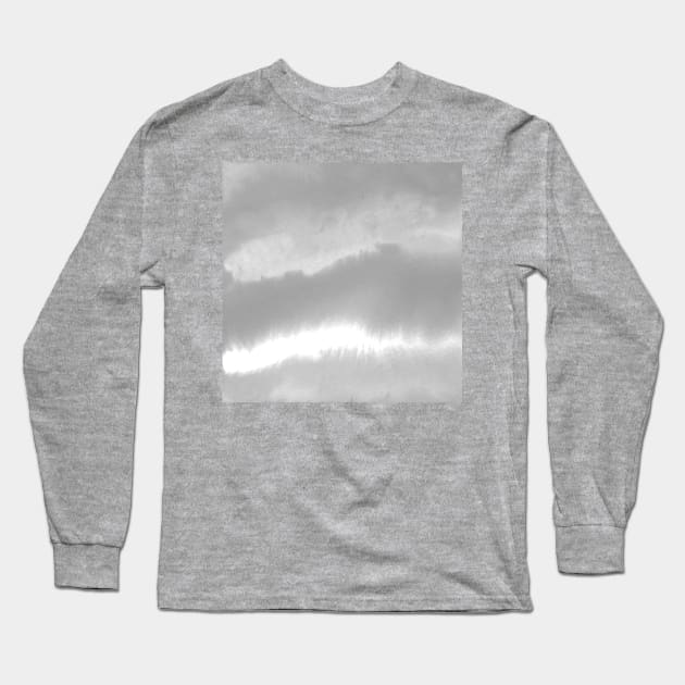 Gray Watercolor Blend Long Sleeve T-Shirt by Carolina Díaz